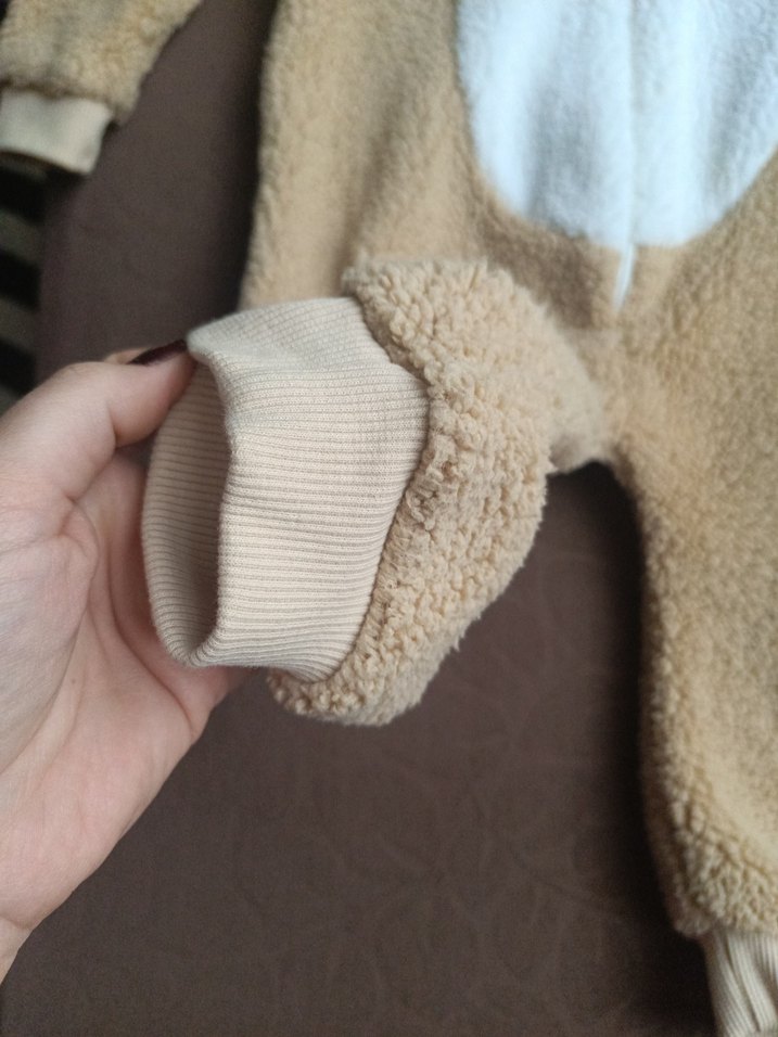 Kahverengi Peluş Bebek Tulum - Görsel 2