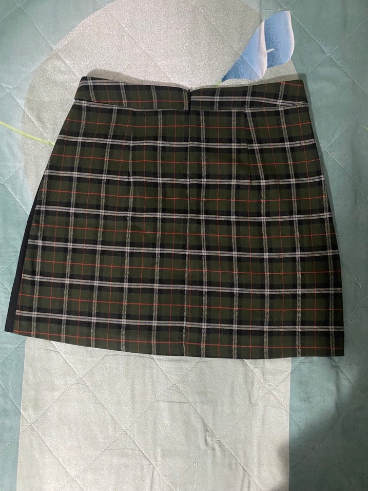 Koton Kemerli Ekose Desenli Mini Etek Zara - Görsel 2