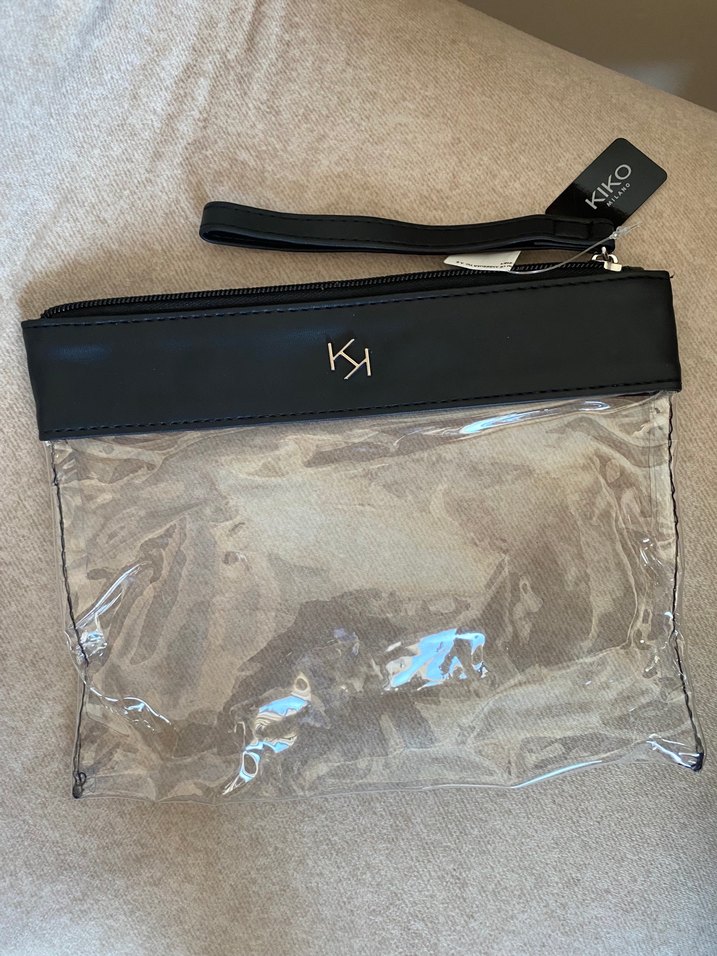Kiko Minimalist Siyah Deri Makyaj Çantası Zara - Görsel 2