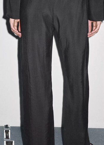 Zara Siyah Kadın pantolon - İpeksi, Saten - Görsel 3