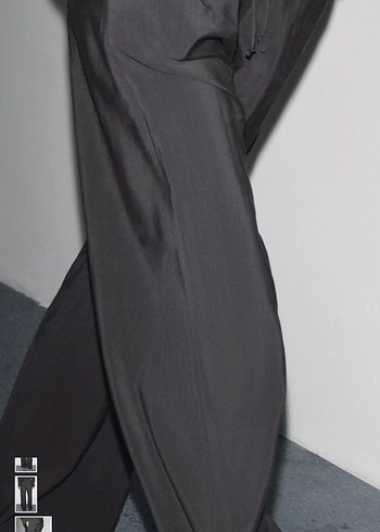 Zara Siyah Kadın pantolon - İpeksi, Saten - Görsel 4