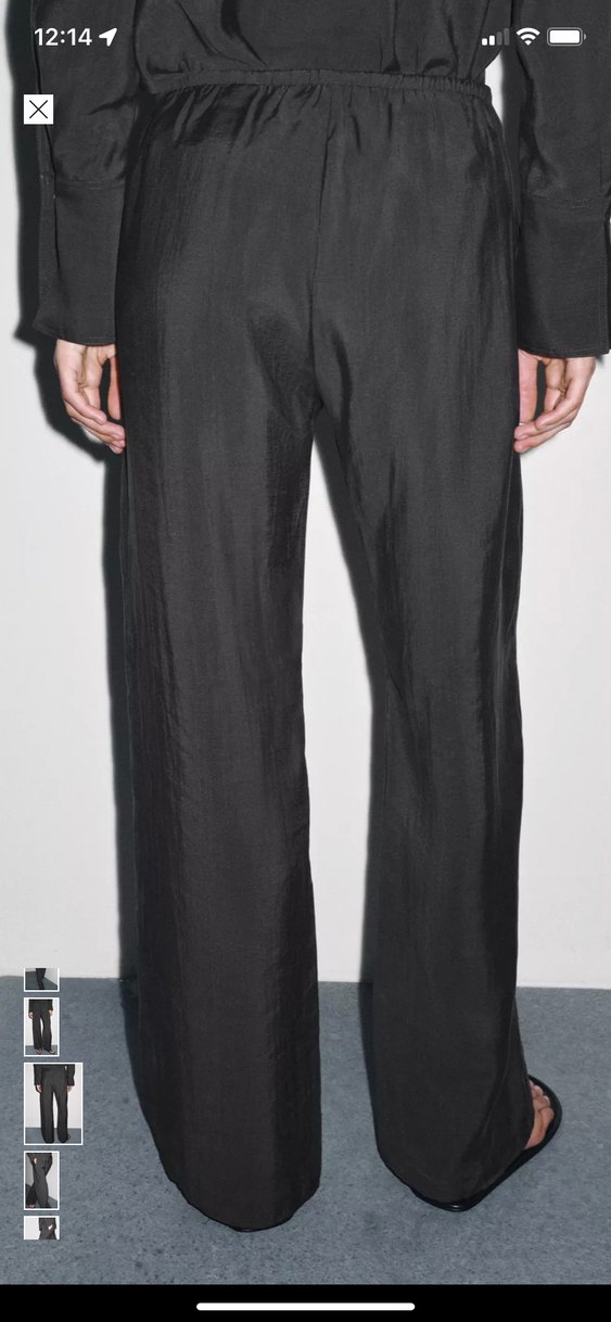 Zara Siyah Kadın pantolon - İpeksi, Saten - Görsel 3