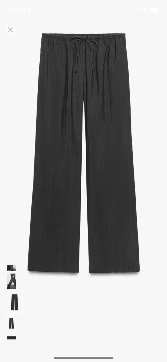 Zara Siyah Kadın pantolon - İpeksi, Saten - Görsel 5