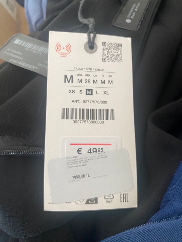 Zara Siyah Salaş Uzun Kadın Kumaş Pantolon - Görsel 5