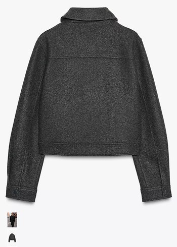 Zara Gri Fermuarlı Kadın Ceket - Görsel 2