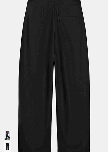 Zara Siyah Pilili Kadın Ofis Pantolonu - Görsel 2