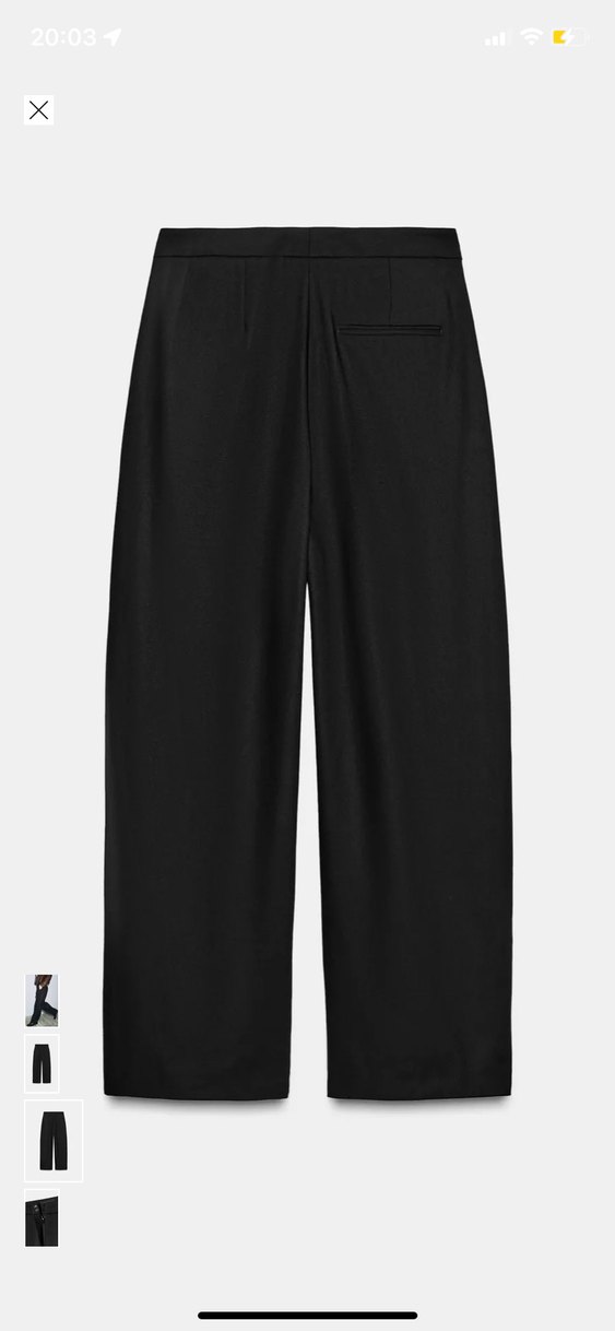 Zara Siyah Pilili Kadın Ofis Pantolonu - Görsel 2