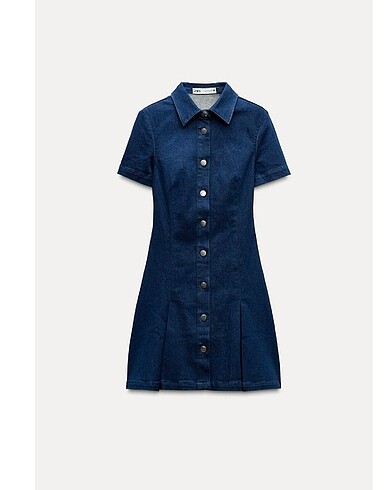 Zara Zara denim elbise etiketli