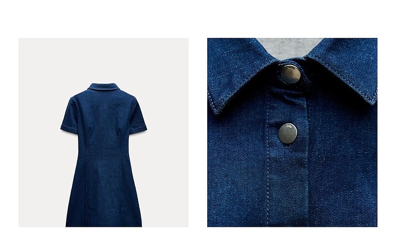 m Beden Zara denim elbise etiketli