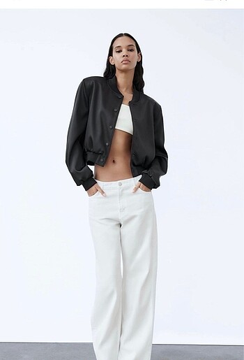 Zara Zara saten Bomber ceket