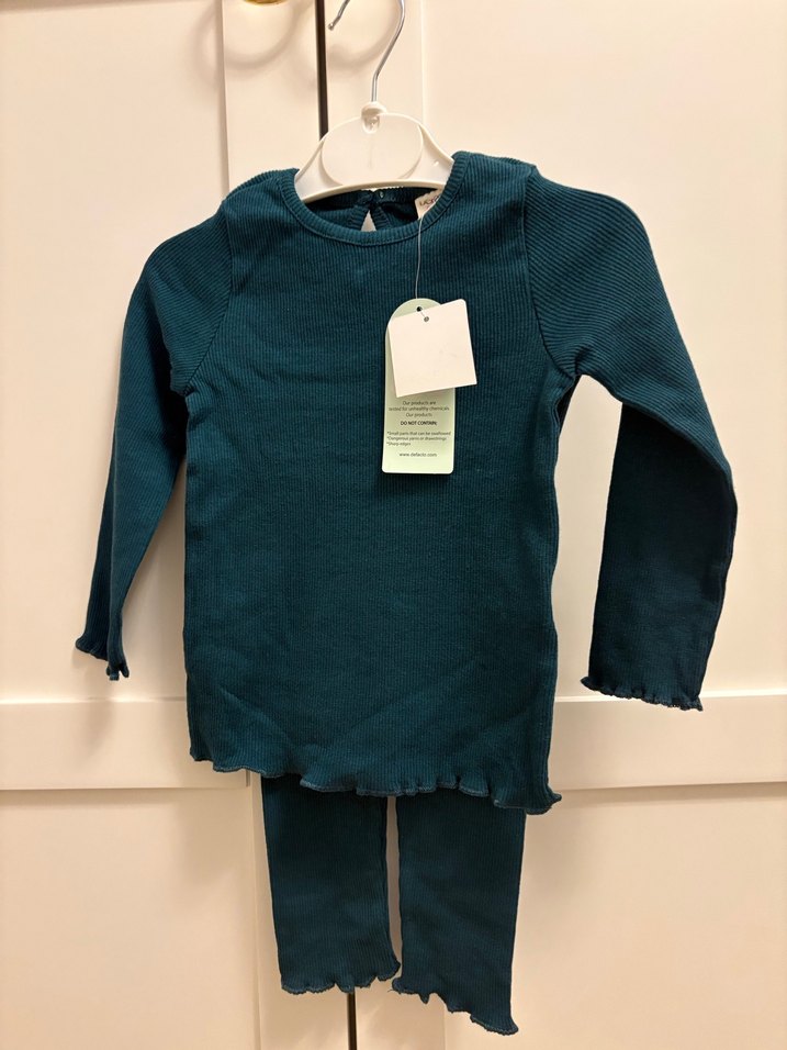 Kız Bebek Uzun Kollu Takım petrol mavisi - Görsel 2