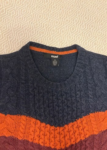 Renkli Yün Örgü Erkek Kazaklars/m bedenler - Görsel 5