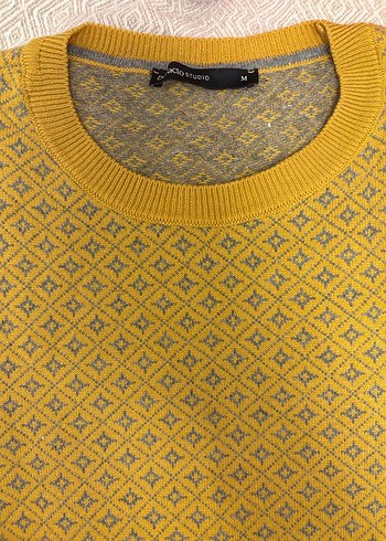 Renkli Yün Örgü Erkek Kazaklars/m bedenler - Görsel 11