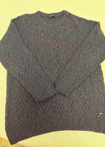 Renkli Yün Örgü Erkek Kazaklars/m bedenler - Görsel 6