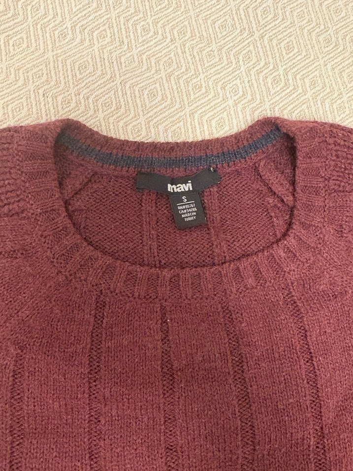 Renkli Yün Örgü Erkek Kazaklars/m bedenler - Görsel 3