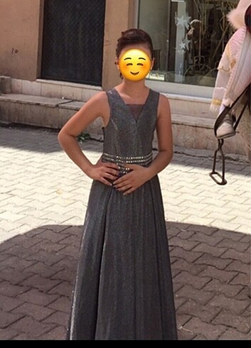 Kız çocuk abiye elbise 11 12 yaş 152 cm