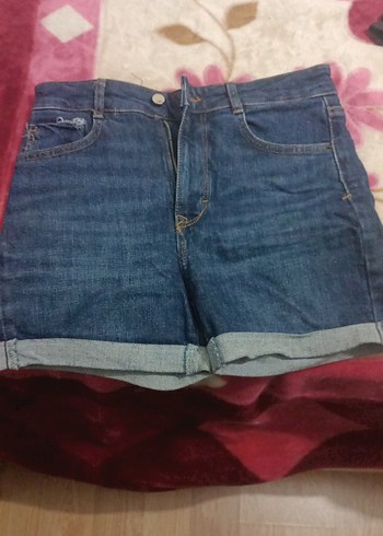 Kadın  Kot Şort Mini Kesim Bol - Görsel 2