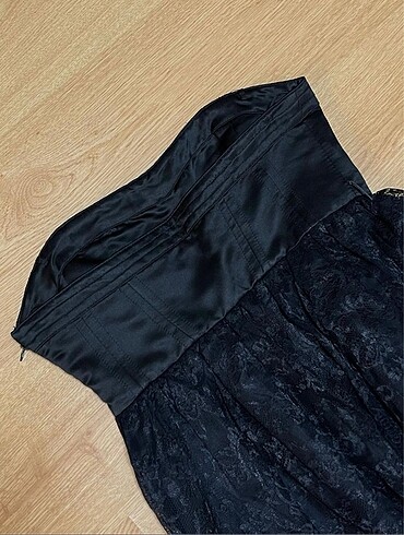 l Beden siyah Renk Mango dantel şık kısa elbise