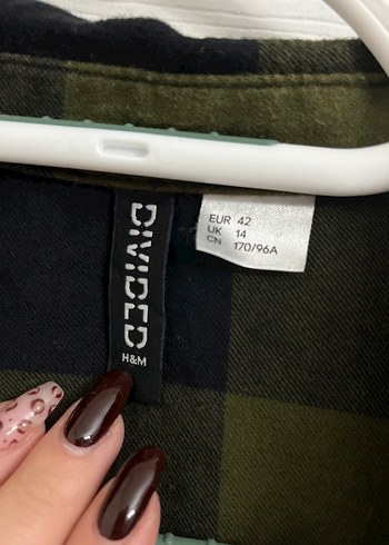 H&M Kadın Yeşil Pamuklu Uzun Kollu Gömlek