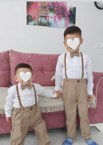 Bej Renkli Çocuk Takımı, Klasik ve Etnik Desenli