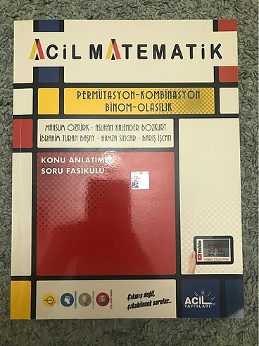 Acil Yayınları Permütasyon Kombinasyon Binom Olasılık Fasikülü