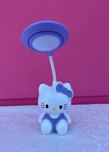 Ikea Mavi Hello Kitty Çocuk Masa Lambası