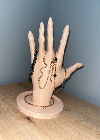 Altın Renkli Yılan Desenli Boncuklu Kadın bileklik - Görsel 2