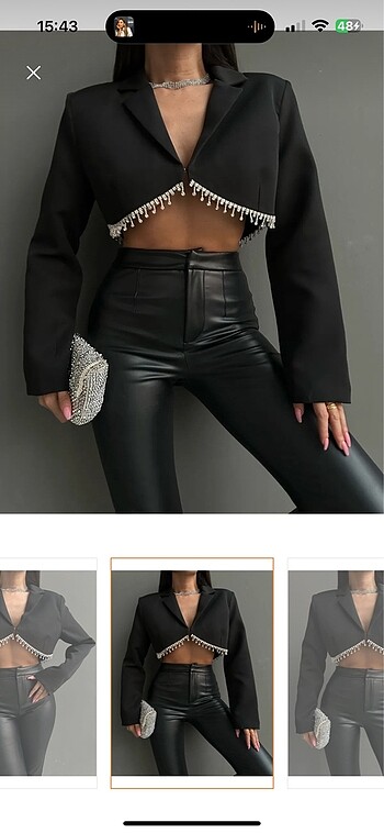 m Beden Crop blazer