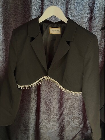 m Beden siyah Renk Crop blazer