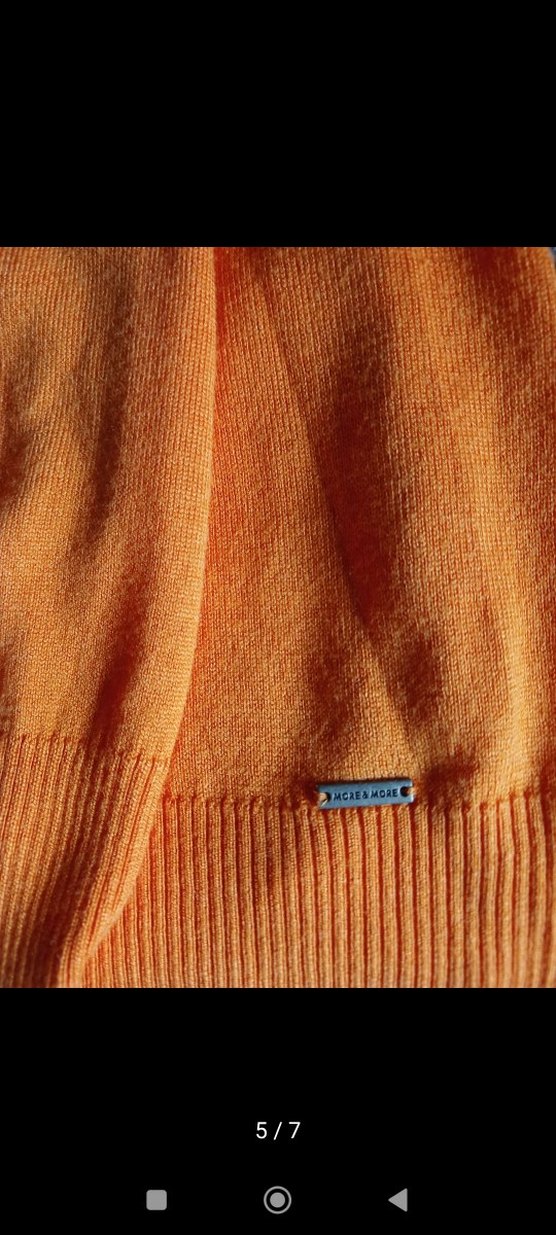 More&More  Turuncu Düğmeli Midi Kadın Hırka - Görsel 3