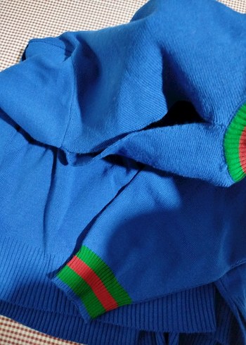 Mavi Bisiklet Yaka Örgü Kadın Kazak - Görsel 3