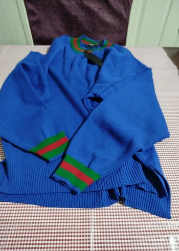 Mavi Bisiklet Yaka Örgü Kadın Kazak - Görsel 4