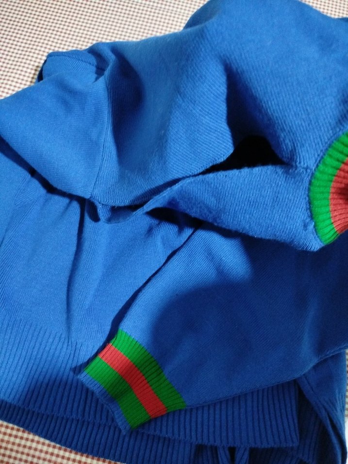 Mavi Bisiklet Yaka Örgü Kadın Kazak - Görsel 3