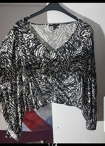  Zebra desenli bluz
