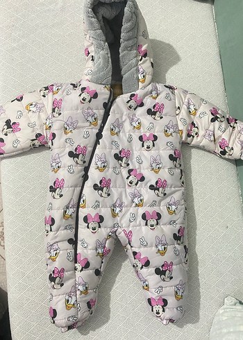 Kız Bebek Kapüşonlu Fermuarlı Tulum - Görsel 2