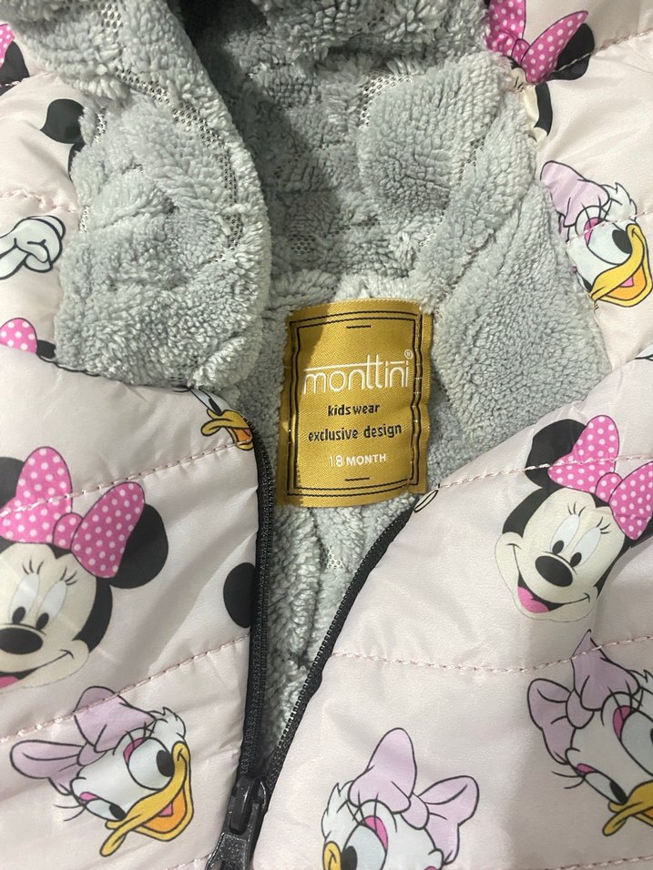 Kız Bebek Kapüşonlu Fermuarlı Tulum - Görsel 3