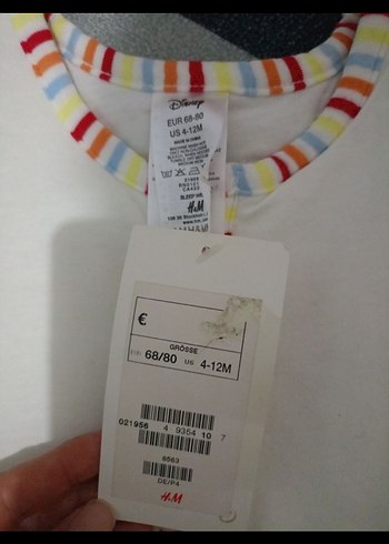 H&M Beyaz Baskılı Çocuk Uyku Tulumu - Görsel 2