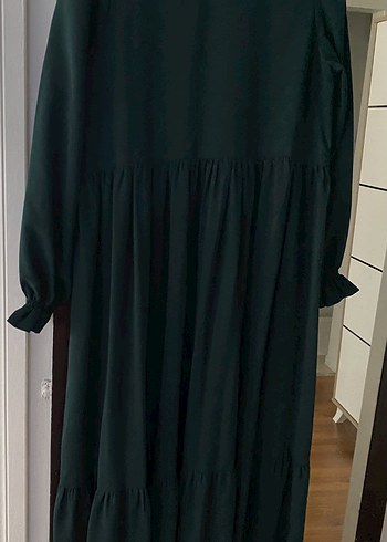 Yeşil Uzun Salaş Elbise - Görsel 3