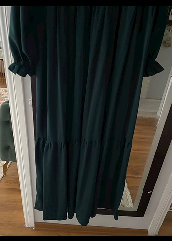 Yeşil Uzun Salaş Elbise - Görsel 2