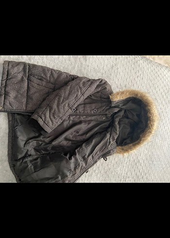 Gri çocuk mont - Görsel 2