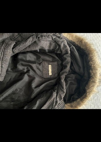 Gri çocuk mont - Görsel 3