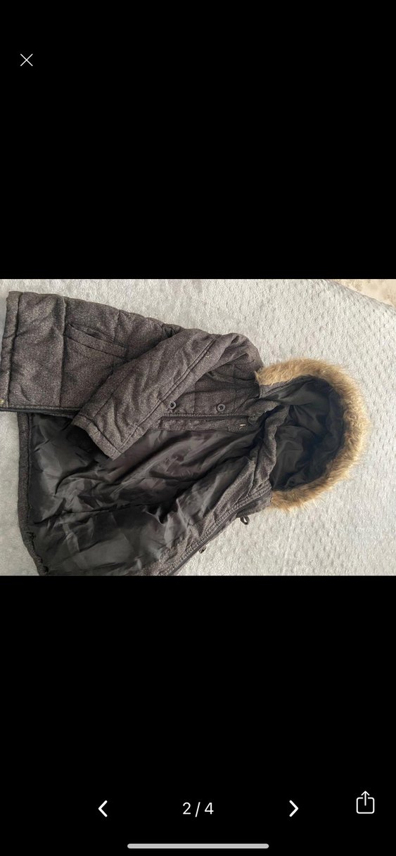 Gri çocuk mont - Görsel 2