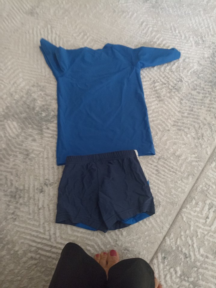 Erkek Çocuk Koyu Mavi Kısa Kollu Mayo Takımı - Görsel 2