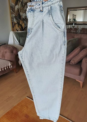 Geniş Kesim Midi Kot Pantolon