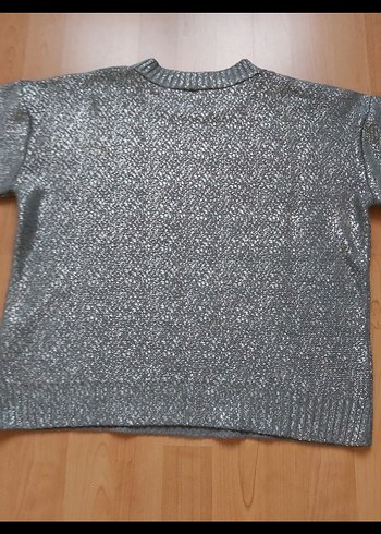 Gri Örgü Bohem Kadın Kazak - Görsel 2