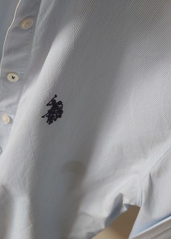 Kadın mavi Pamuklu Uzun Kollu Gömlek - Görsel 3