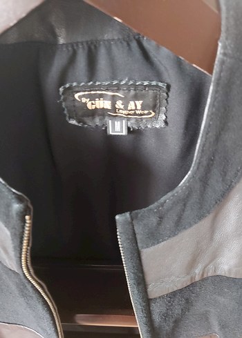 Siyah Deri ve Süet Kadın Ceket gerçek deridir. - Görsel 3