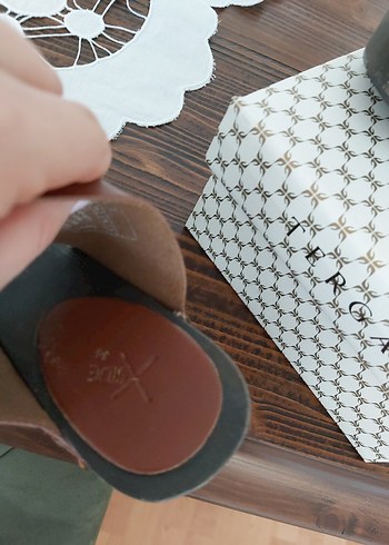 Kahverengi Tokalı Kadın Blok Topuklu Sandalet - Görsel 5