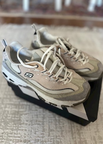 Skechers Bej Renk Bağcıklı Kadın Spor Ayakkabı - Görsel 3