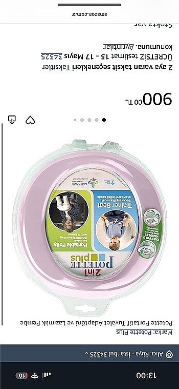 Potette Tuvalet adaptörü ve lazımlık